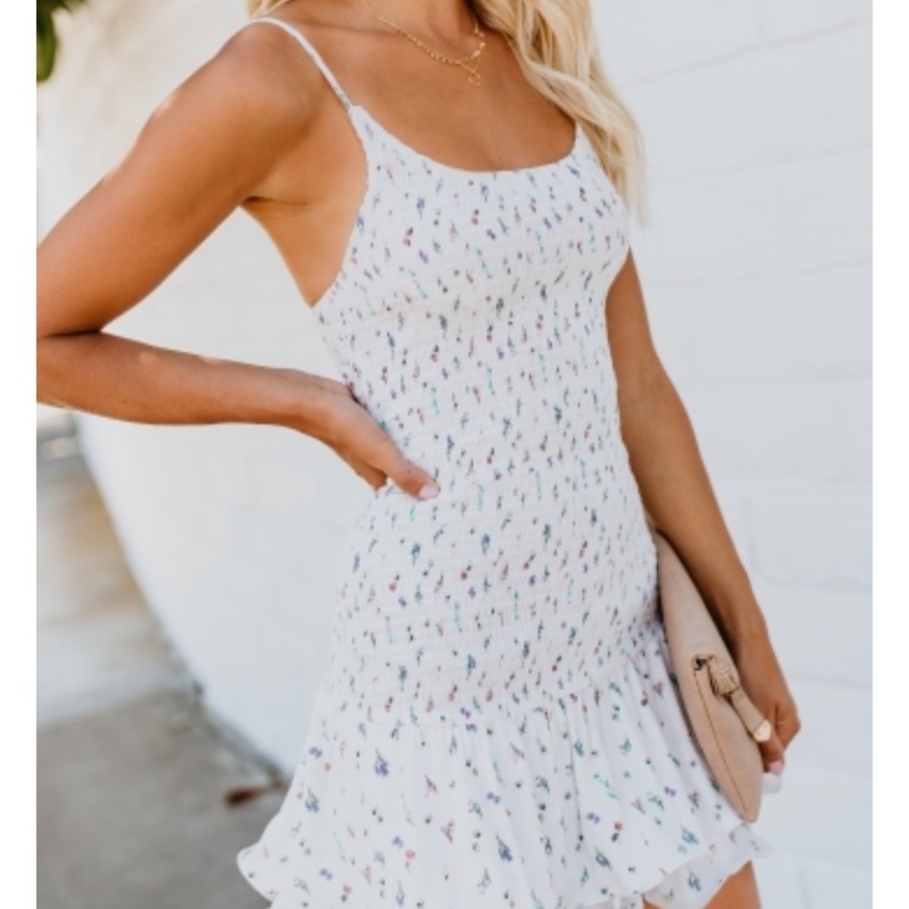 Vici Collection Ruffled smock dress, new!